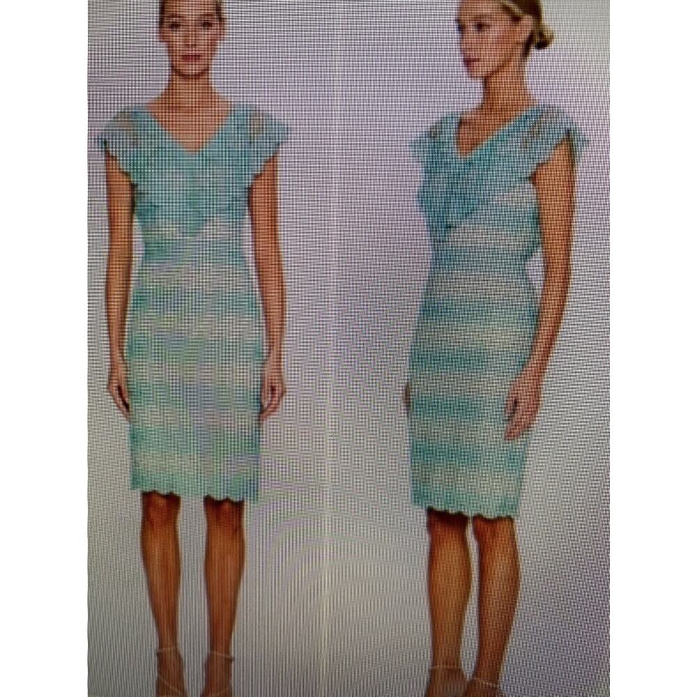 Champagne and strawberry crochet lace dress size medium
